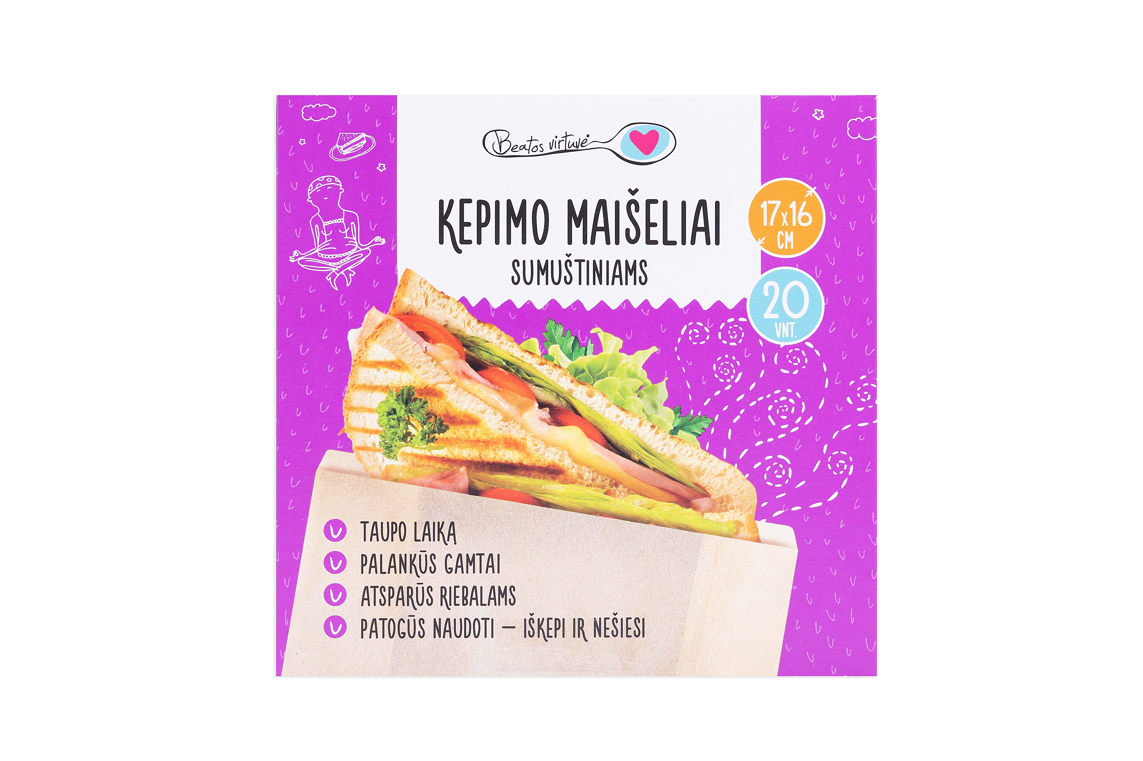 Beatos Virtuvė Kepimo Maišeliai (sumuštiniams)