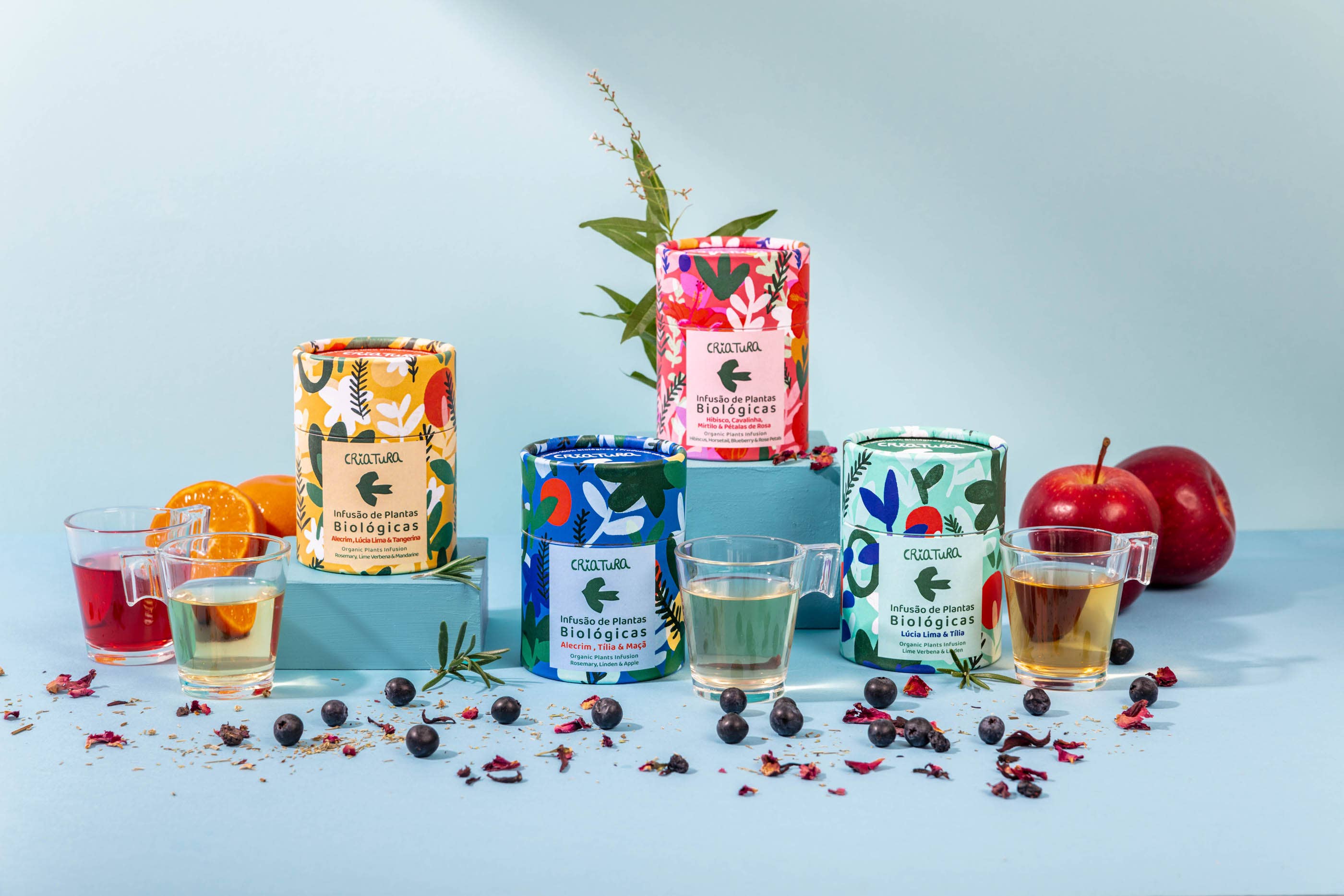 Ekologiška žolelių arbata – rozmarinų, liepžiedžių ir obuolių