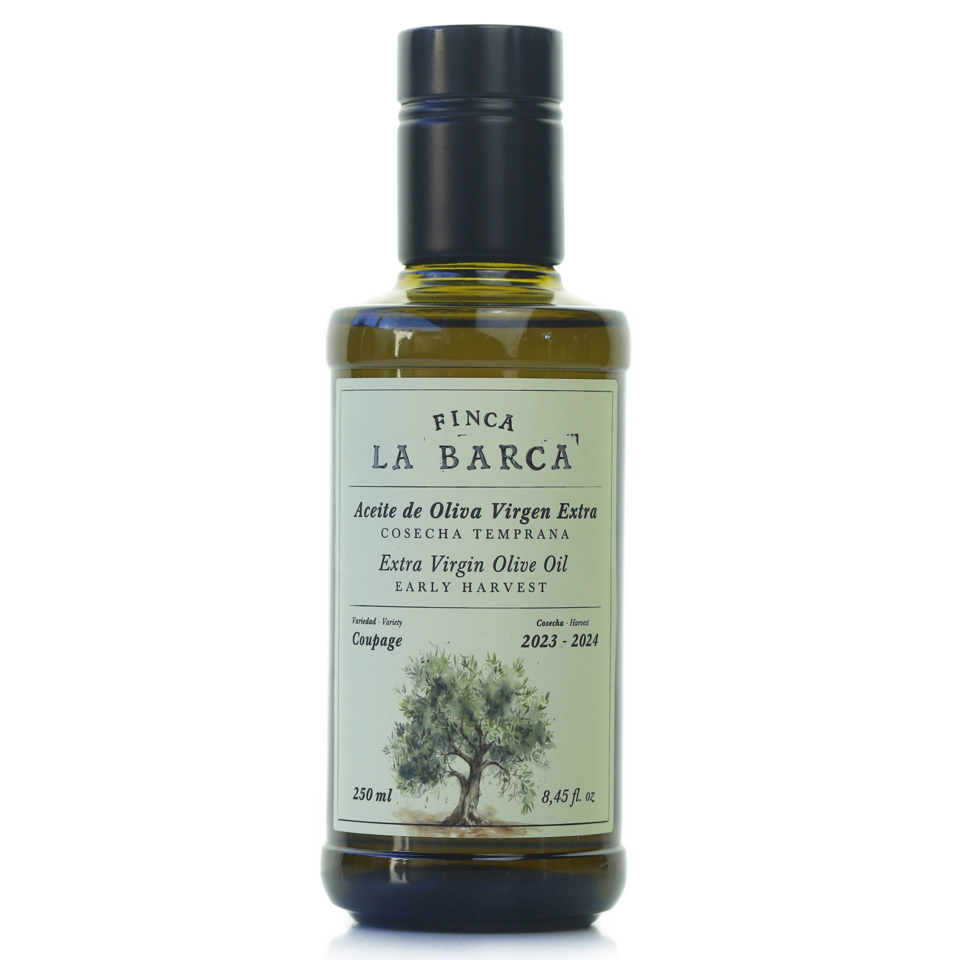 Ypač tyras alyvuogių aliejus, ankstyvojo derliaus, 250 ml | Finca La Barca Finca La Barca