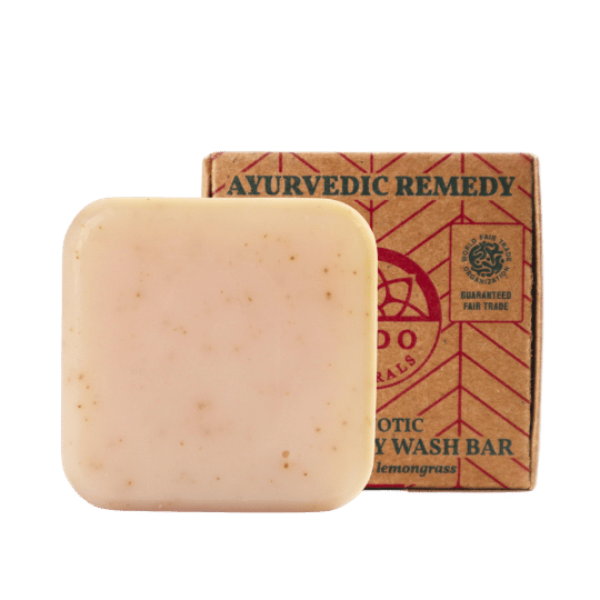 AJURVEDOS PRIEMONĖ: Kūno ir rankų prausiklis – probiotinis muilo gabalėlis