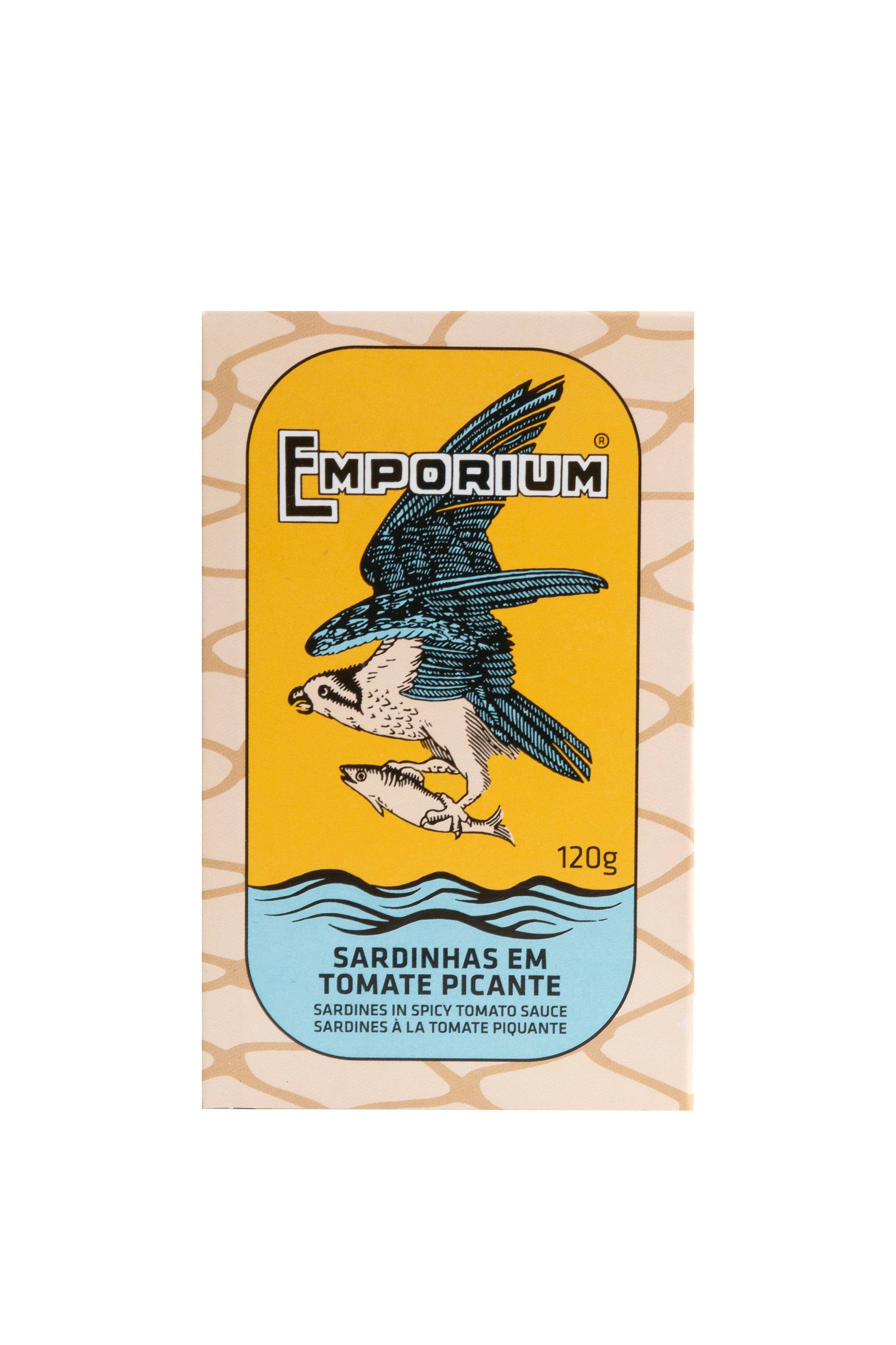 Aštrių pomidorų ir sardines „Emporium“, 120 g