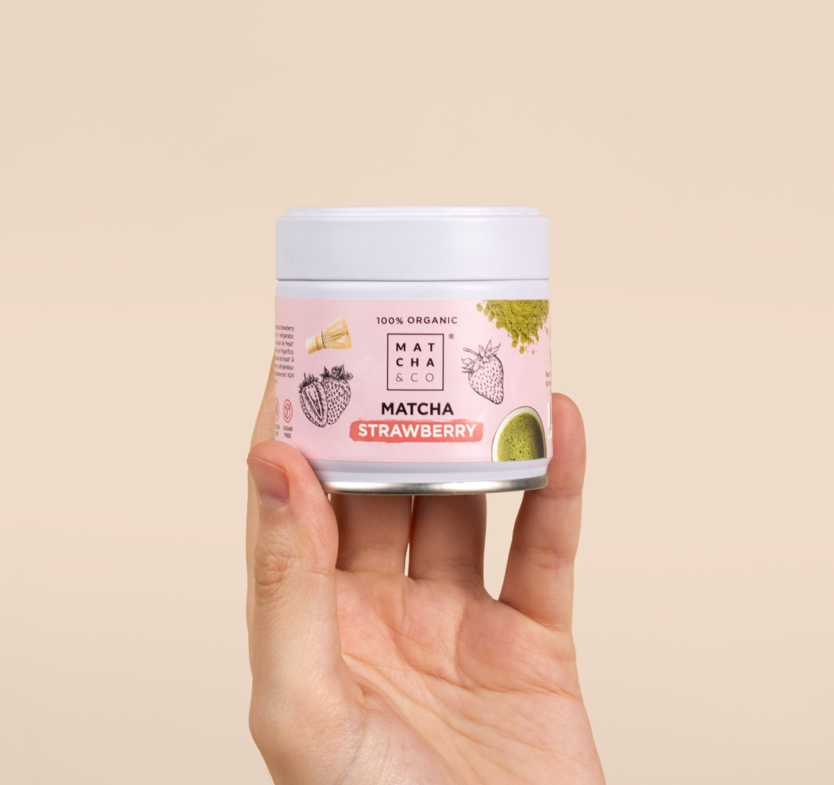 Ekologiška matcha su braškėmis, 80 g – 3 nuotrauka | Beata Nicholson