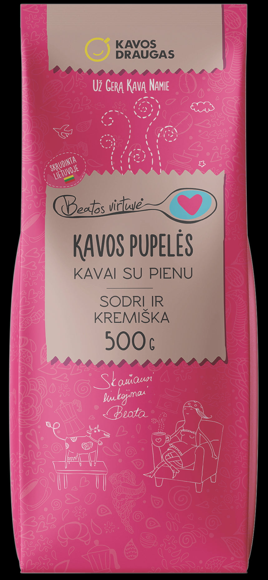 Kavos pupelės BEATOS VIRTUVĖ kavai su pienu