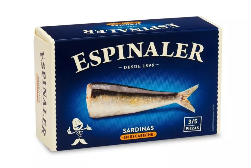 Sardinės švelniame marinate (escabeche) | ESPINALER – šoninis vaizdas | Beata Nicholson