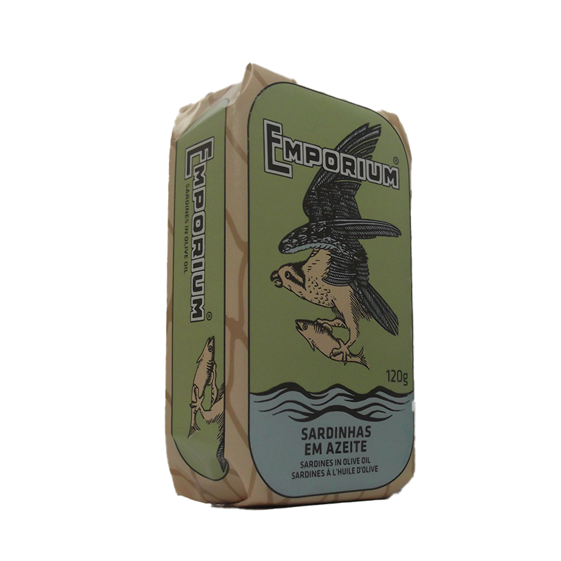 Sardinės alyvuogių aliejuje, Emporium, 120 g |Ampinhal