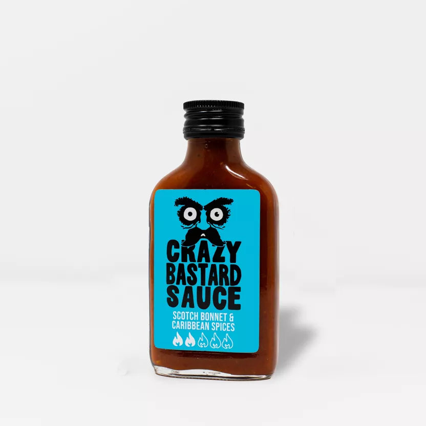 Aštrus padažas Crazy Bastard | Scotch Bonnet ir Karibų prieskoniai, 100 ml – priekinis vaizdas | Beata Nicholson