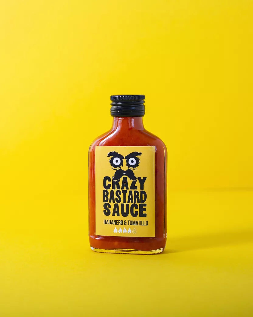 Crazy Bastard aštrus padažas - habanero ir tomatilų skonio, 100 ml – galinis vaizdas | Beata Nicholson