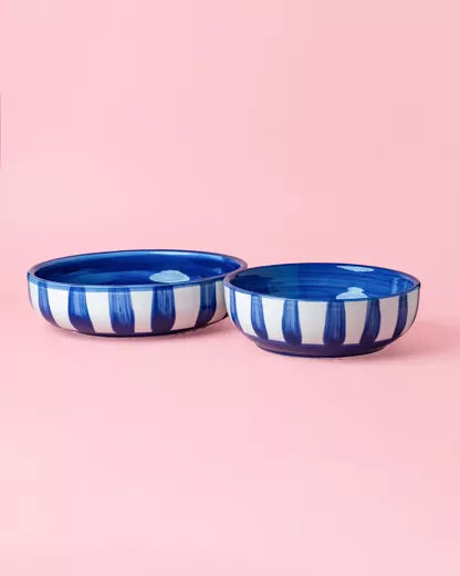 Vidutinė keraminė tarkavimo lėkštė / Costa Azul – detalės vaizdas | Beata Nicholson