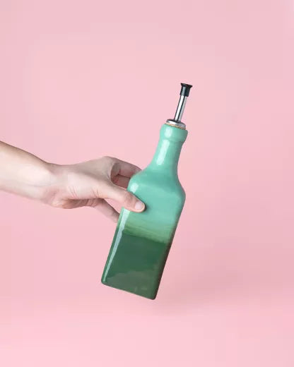 Keraminis aliejaus dozatorius - skysčio dozatorius - 475 ml / nefrito žalia – priekinis vaizdas | Beata Nicholson