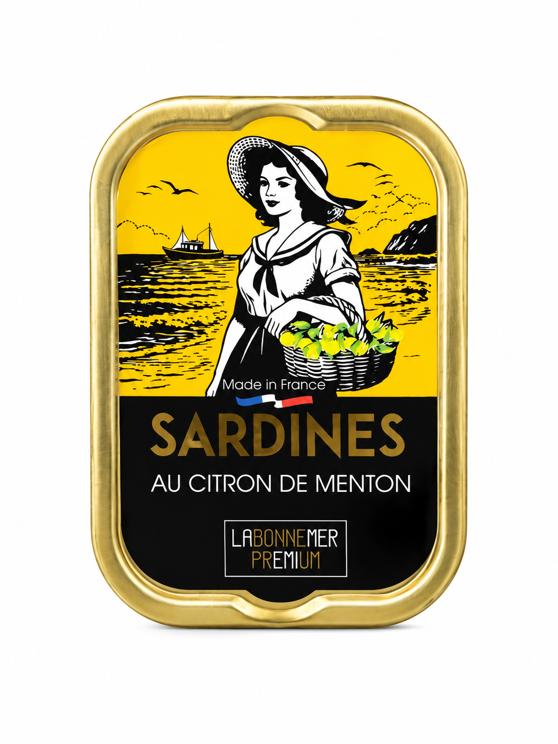 Sardinių su Mentono citrinomis skardinė (La Bonne Mer Premium)