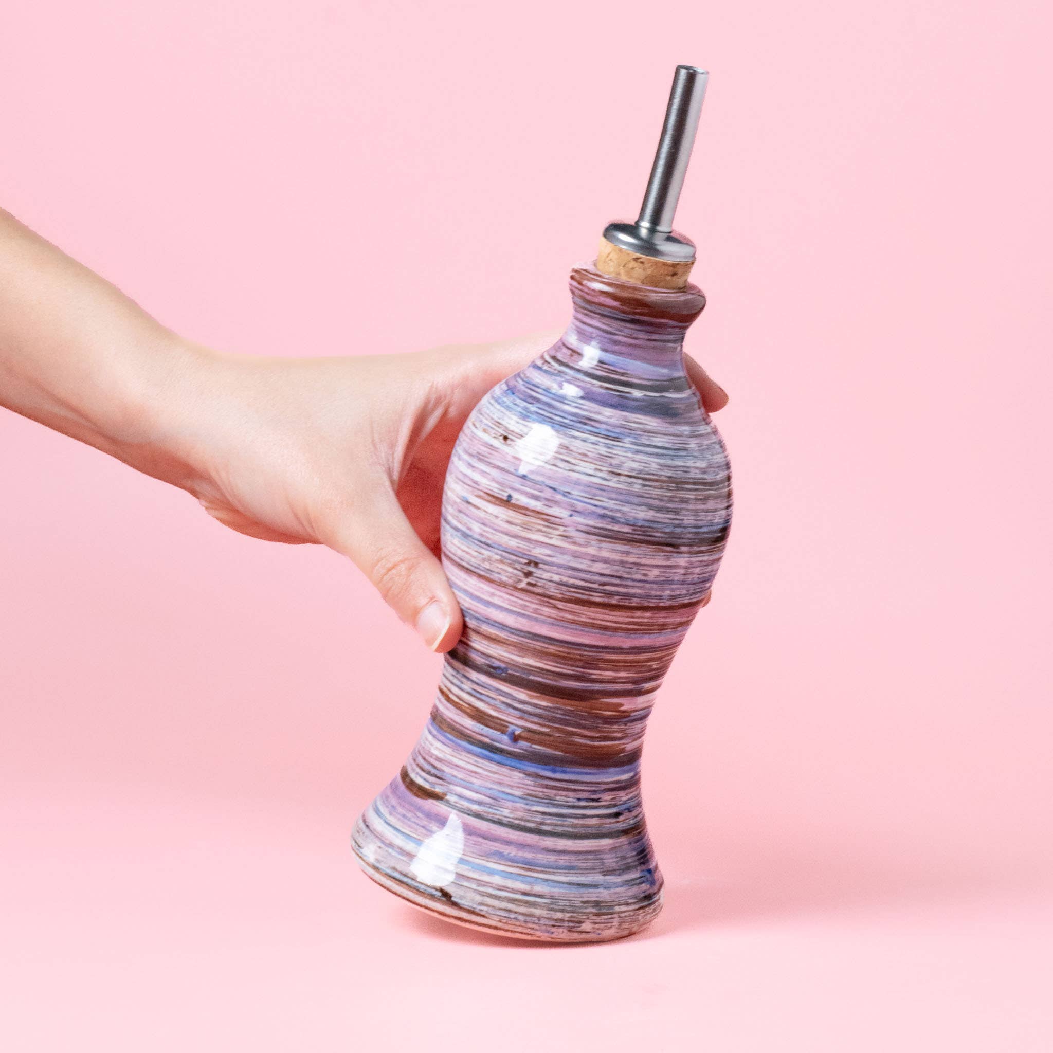 Rankų darbo keraminiai aliejaus buteliai 300ml