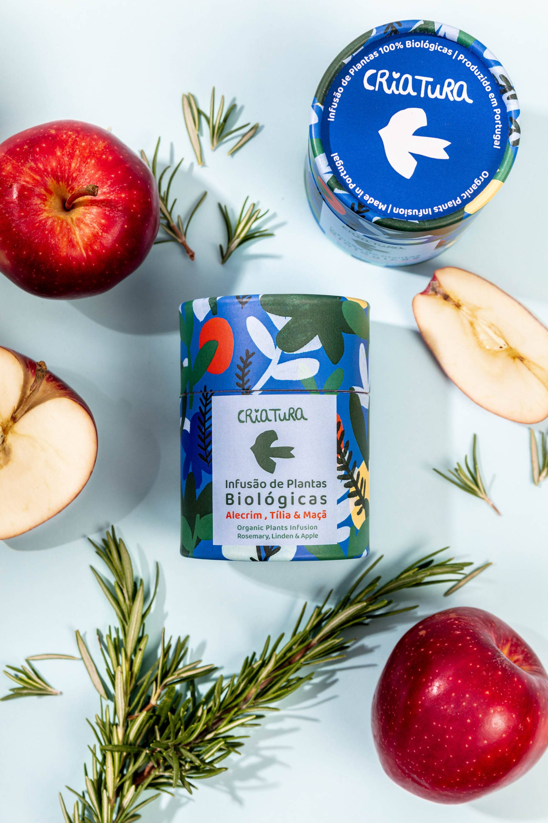 Ekologiška žolelių arbata – rozmarinų, liepžiedžių ir obuolių