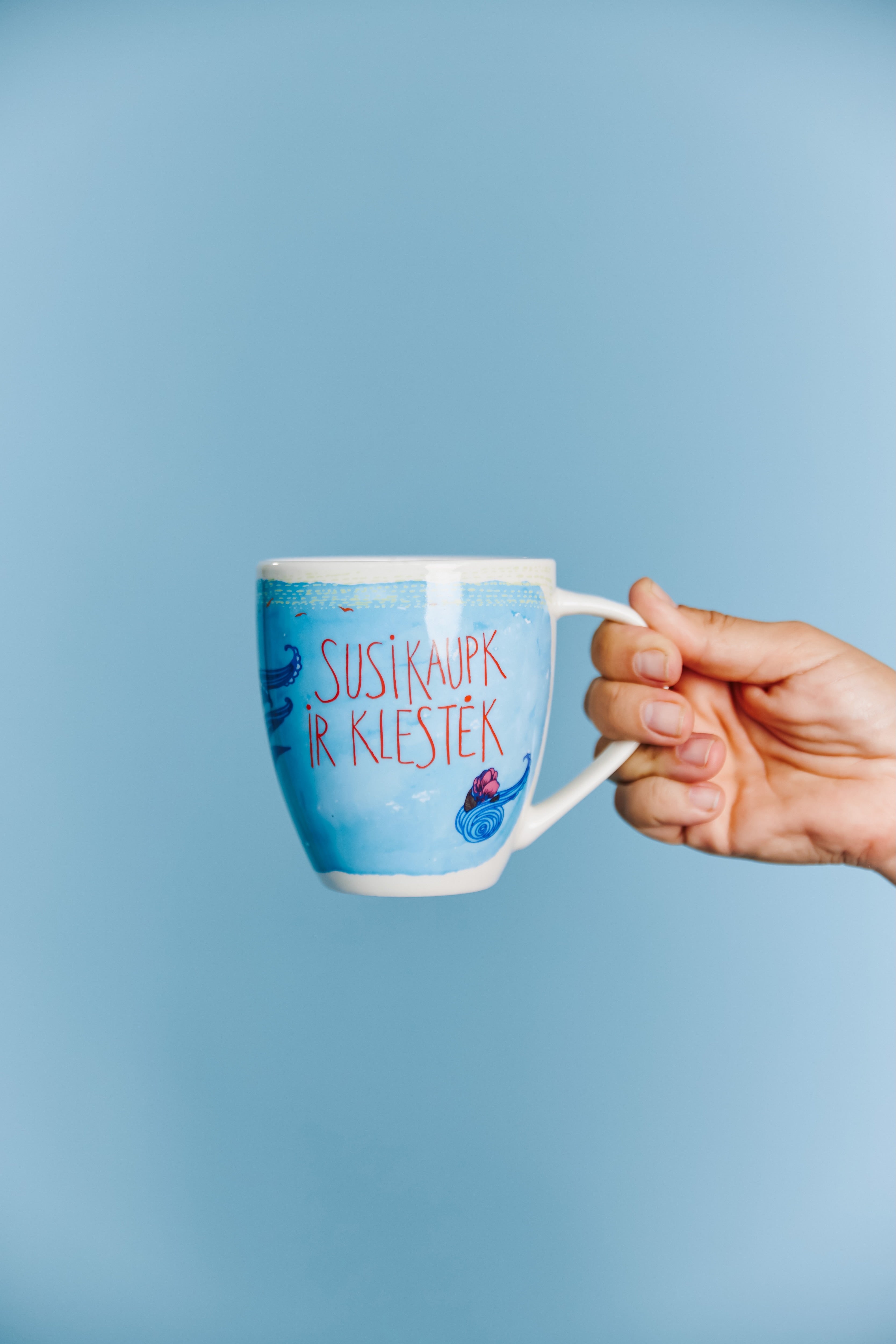 Puodelis SUSIKAUPK IR KLESTĖK