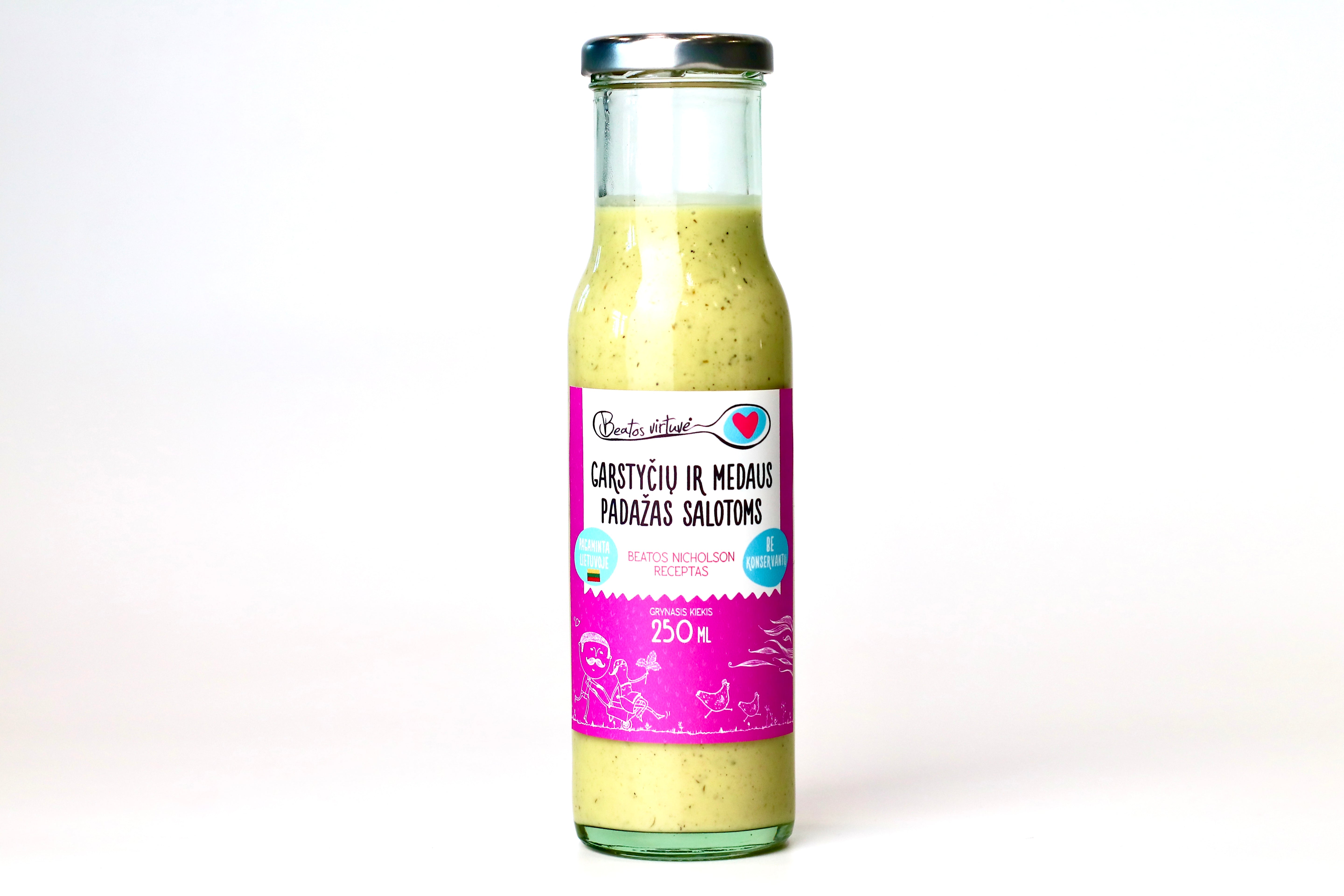 Garstyčių ir medaus padažas BEATOS VIRTUVĖ, 250 ml