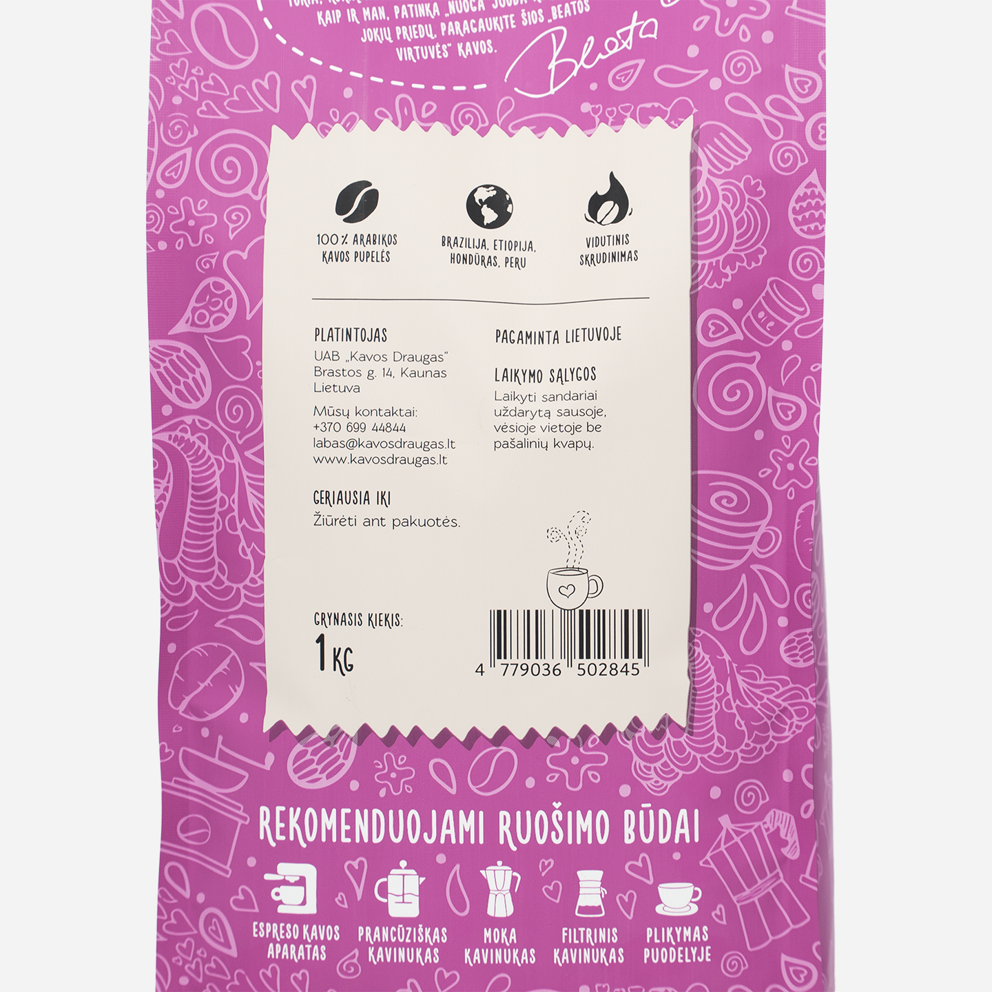 Kavos pupelės BEATOS VIRTUVĖ juodai kavai