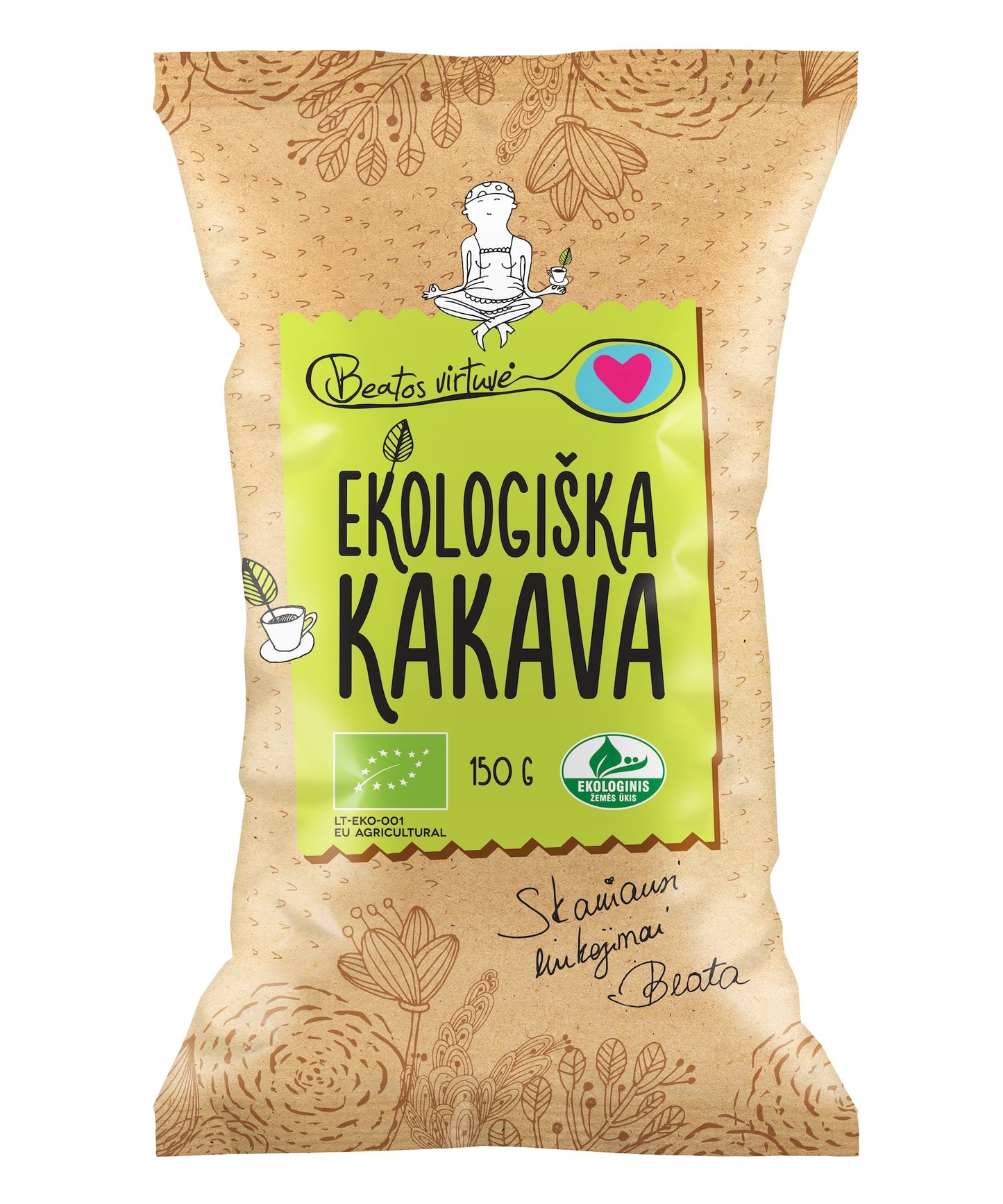 Ekologiška kakava 99,9% BEATOS VIRTUVĖ, 150 g