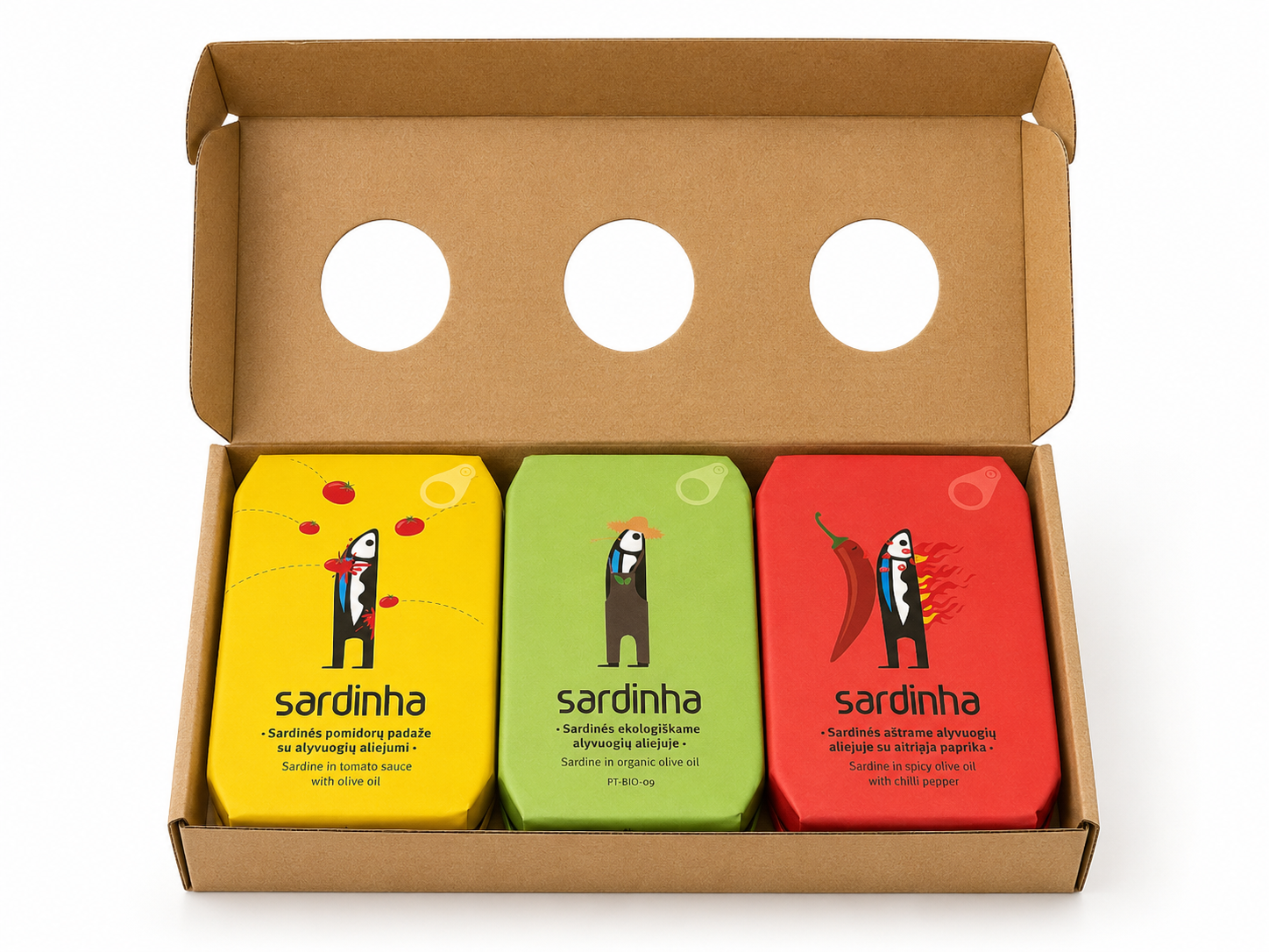 3 skonių sardinių rinkinys | Sardinha Beatos.lt