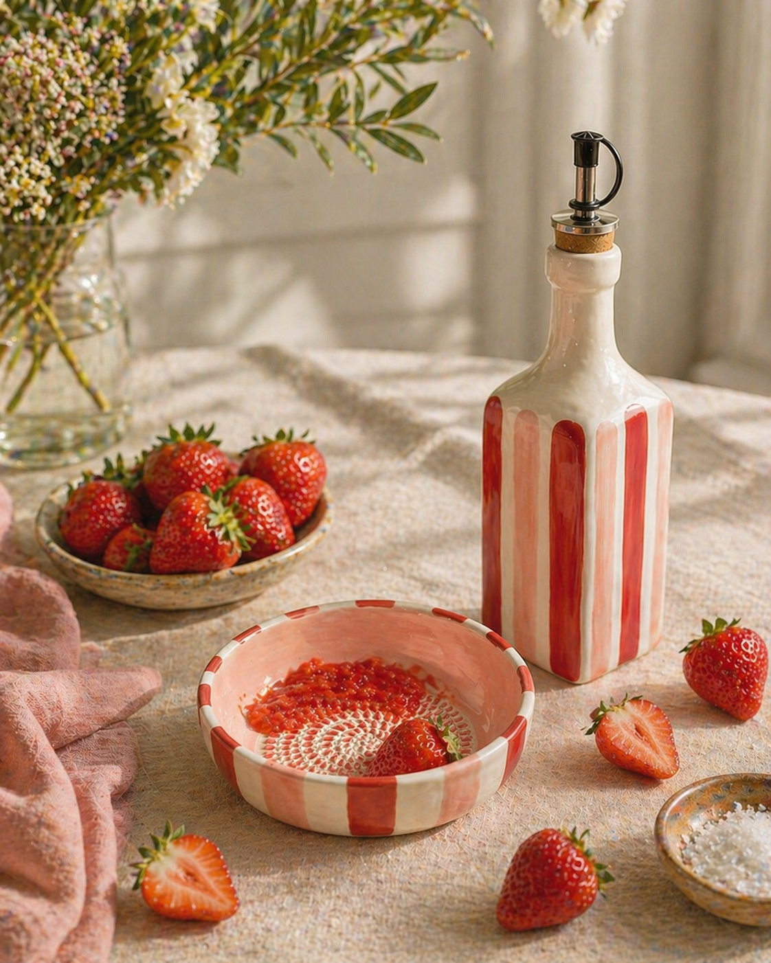 Tarkuojančio dubenėlio ir aliejaus buteliuko rinkinys - SWEETHEART ❤️