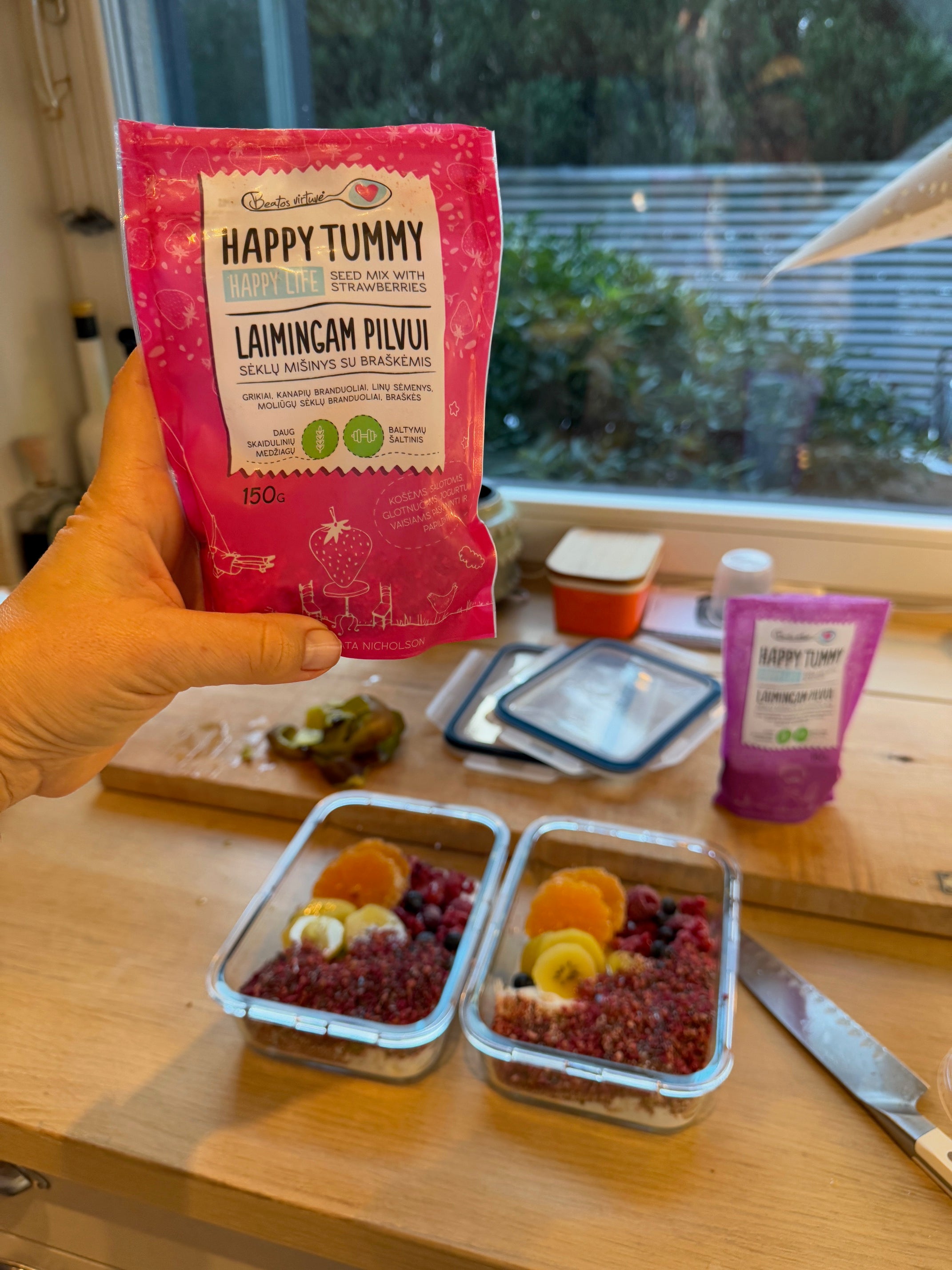 "Beatos virtuvė" Sėklų mišinys su braškemis "Laimingam Pilvui” 150g