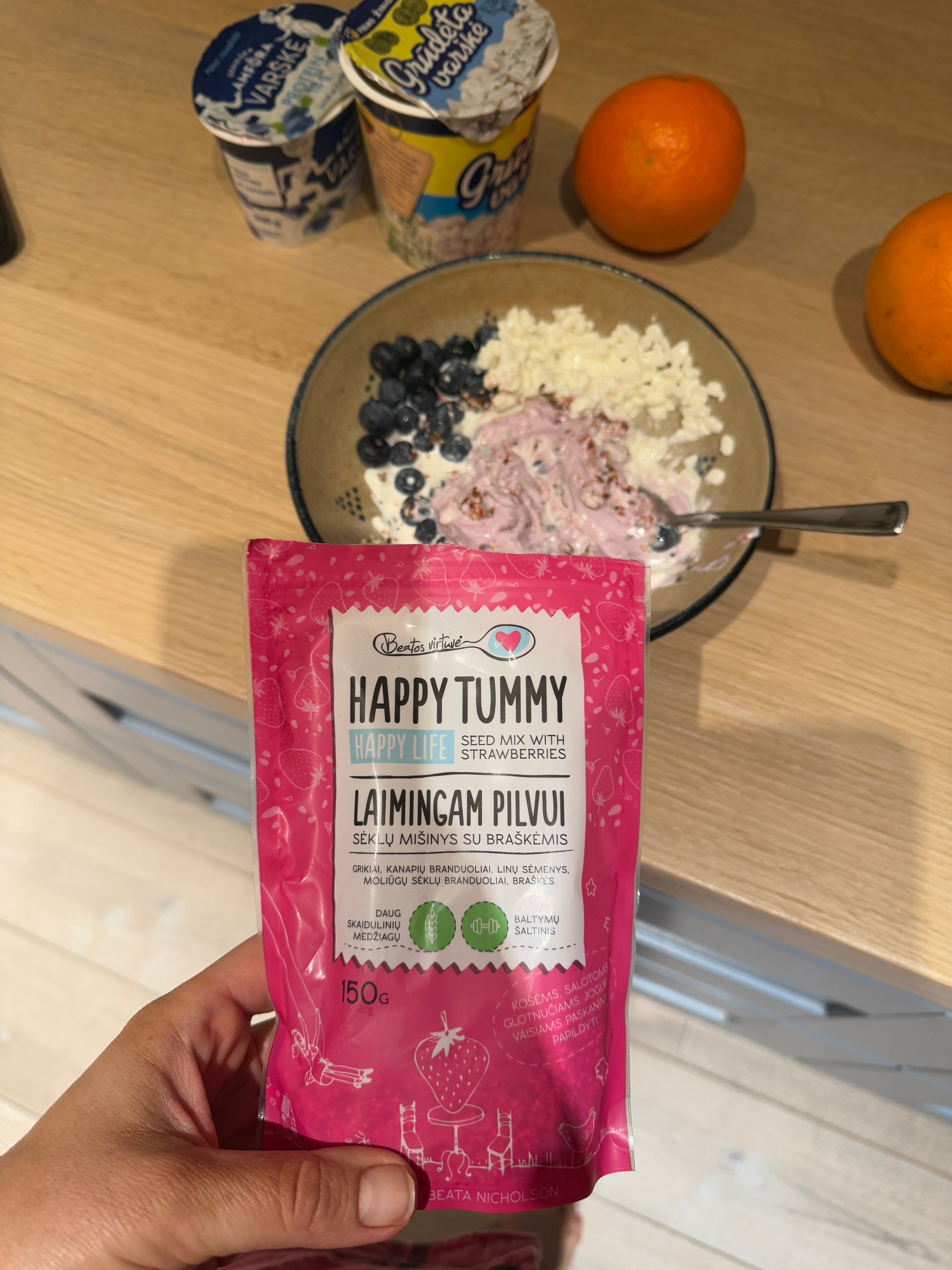 "Beatos virtuvė" Sėklų mišinys su braškemis "Laimingam Pilvui” 150g