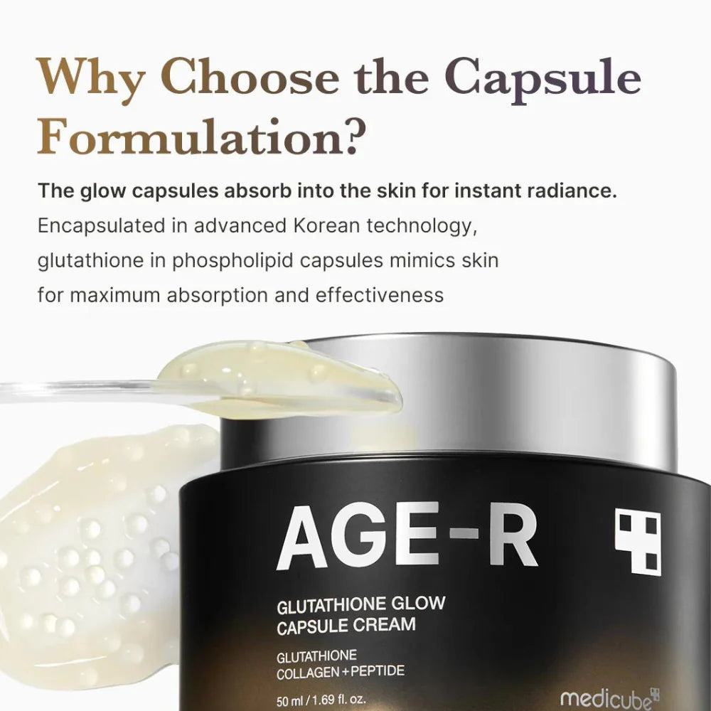 Medicube AGE-R Glutathione Glow Capsule Cream - kremas su glutationu 50ml
