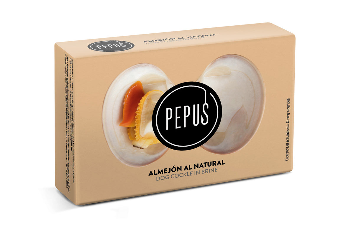 Jūros migdolai (almejón) natūraliame sūryme, 111 g | Pepus – priekinis vaizdas | Beata Nicholson