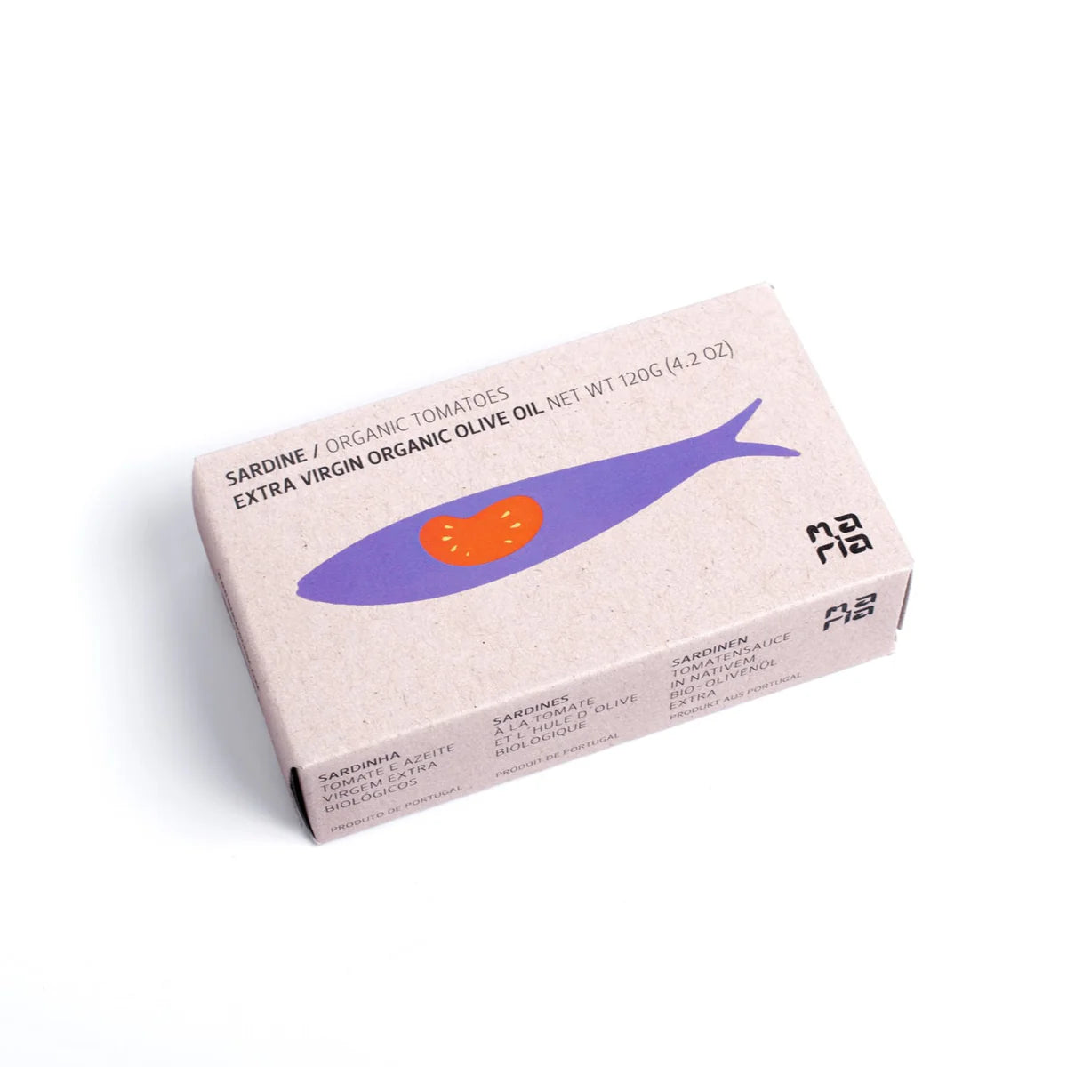 Sardinės ekologiškame pomidorų padaže ir pirmo spaudimo alyvuogių aliejuje (BIO) | Maria Organic