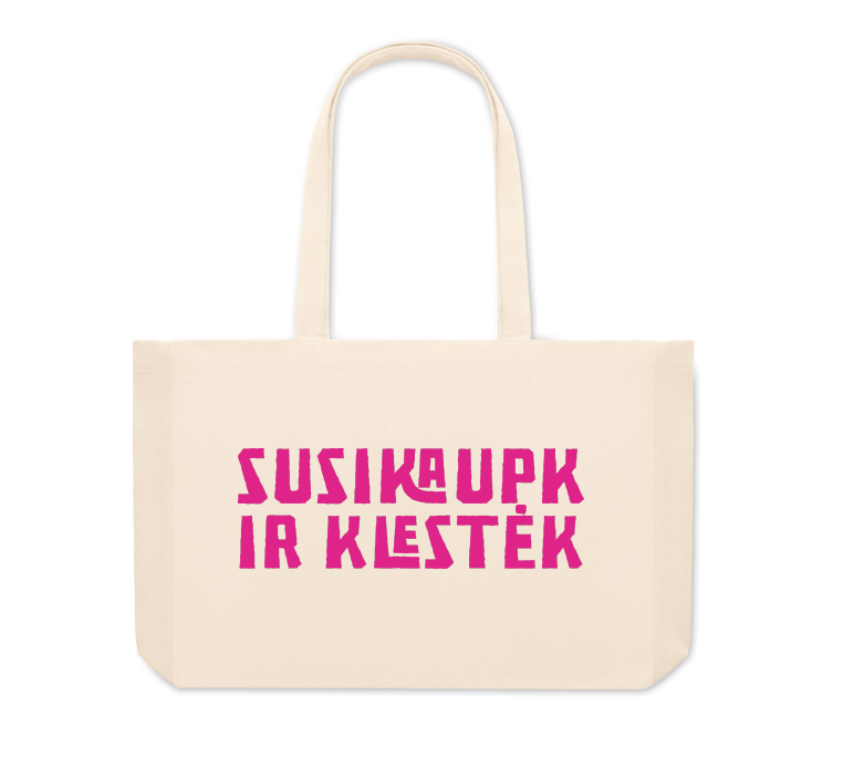 Perdirbtos drobės pirkinių krepšys