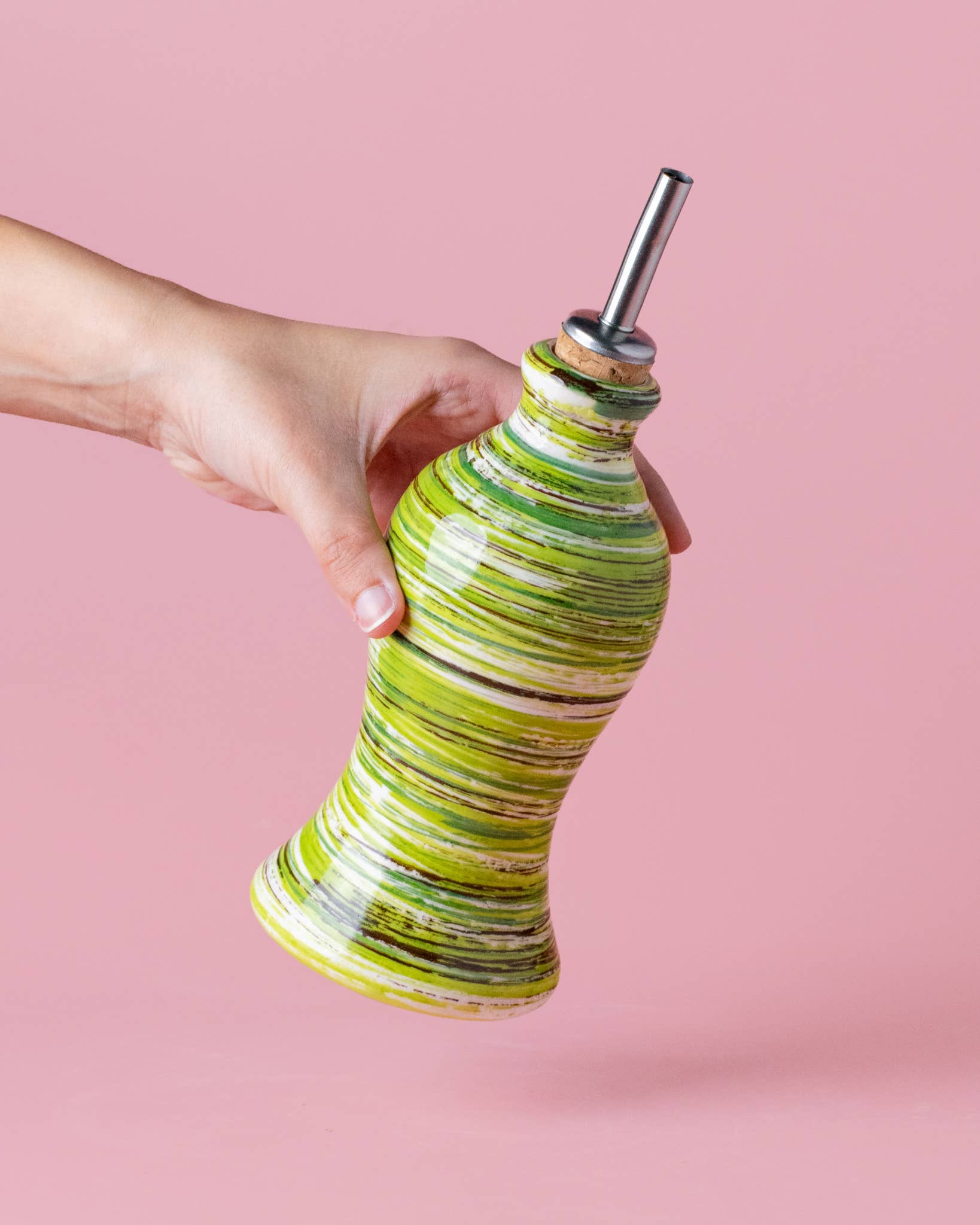 Rankų darbo keraminiai aliejaus buteliai 300ml