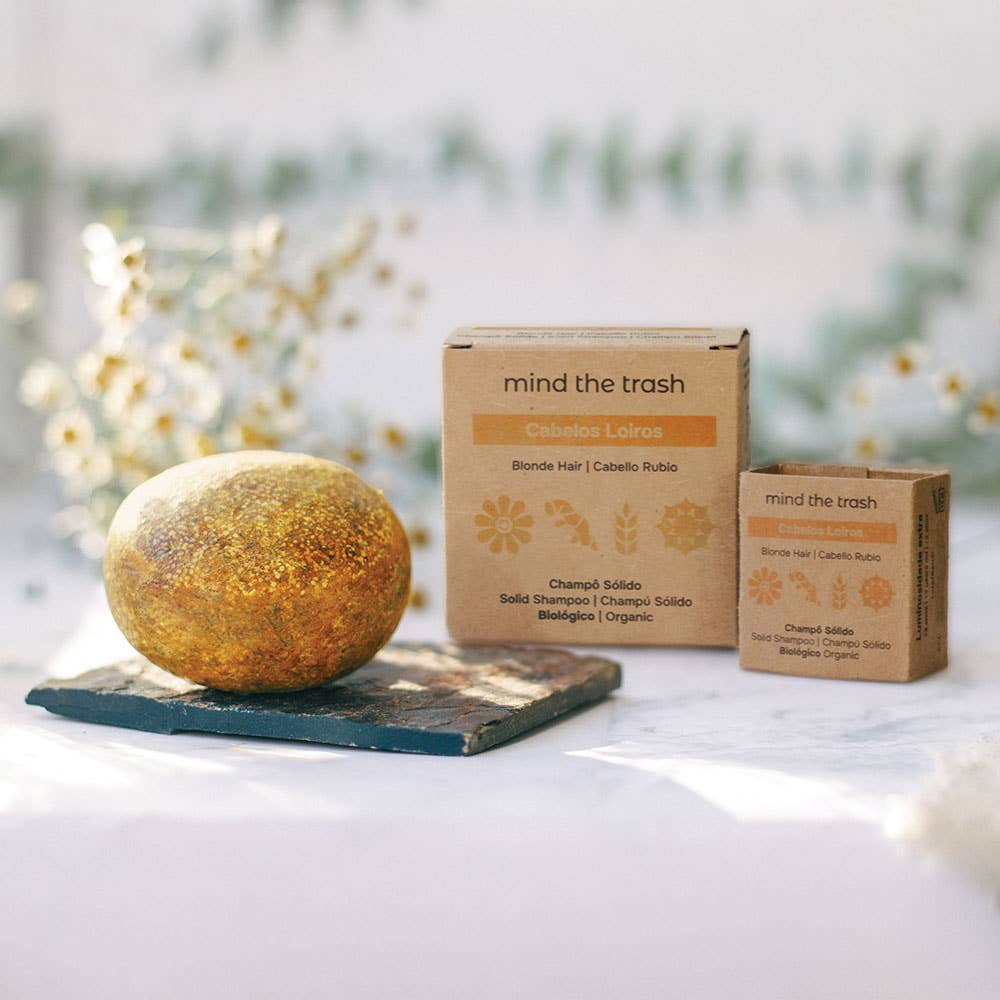 Solid Shampoo Blonde Hair Travel Size – Mind The Trash – galinis vaizdas | Beata Nicholson