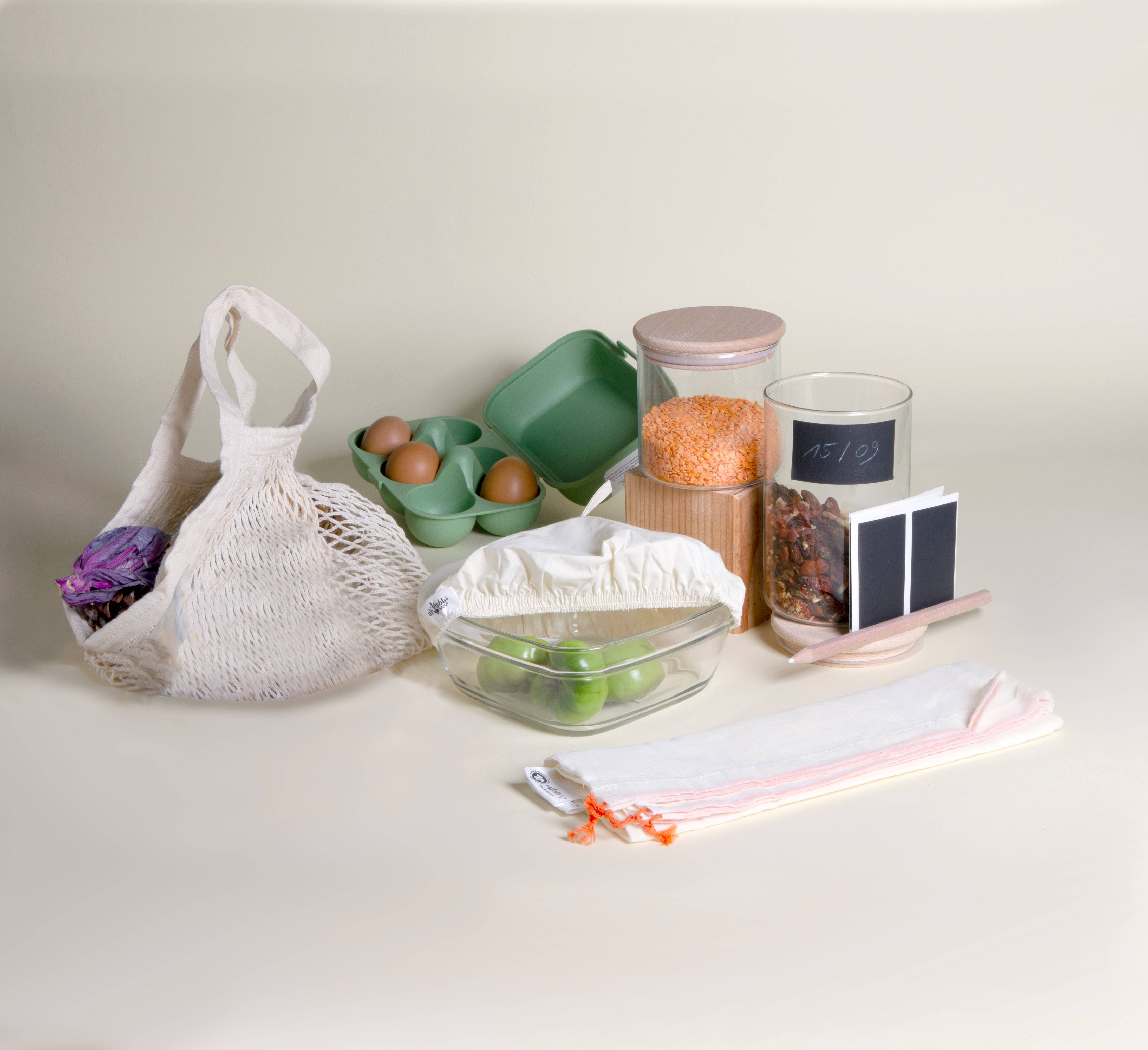 Ekologiškos medvilnės dubenėlių dangteliai