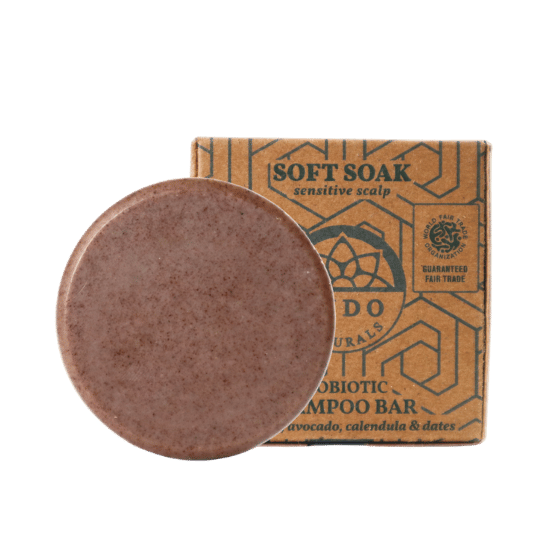 SOFT SOAK: Kūno ir rankų prausiklis – probiotinis muilo gabalėlis (jautriai odai)