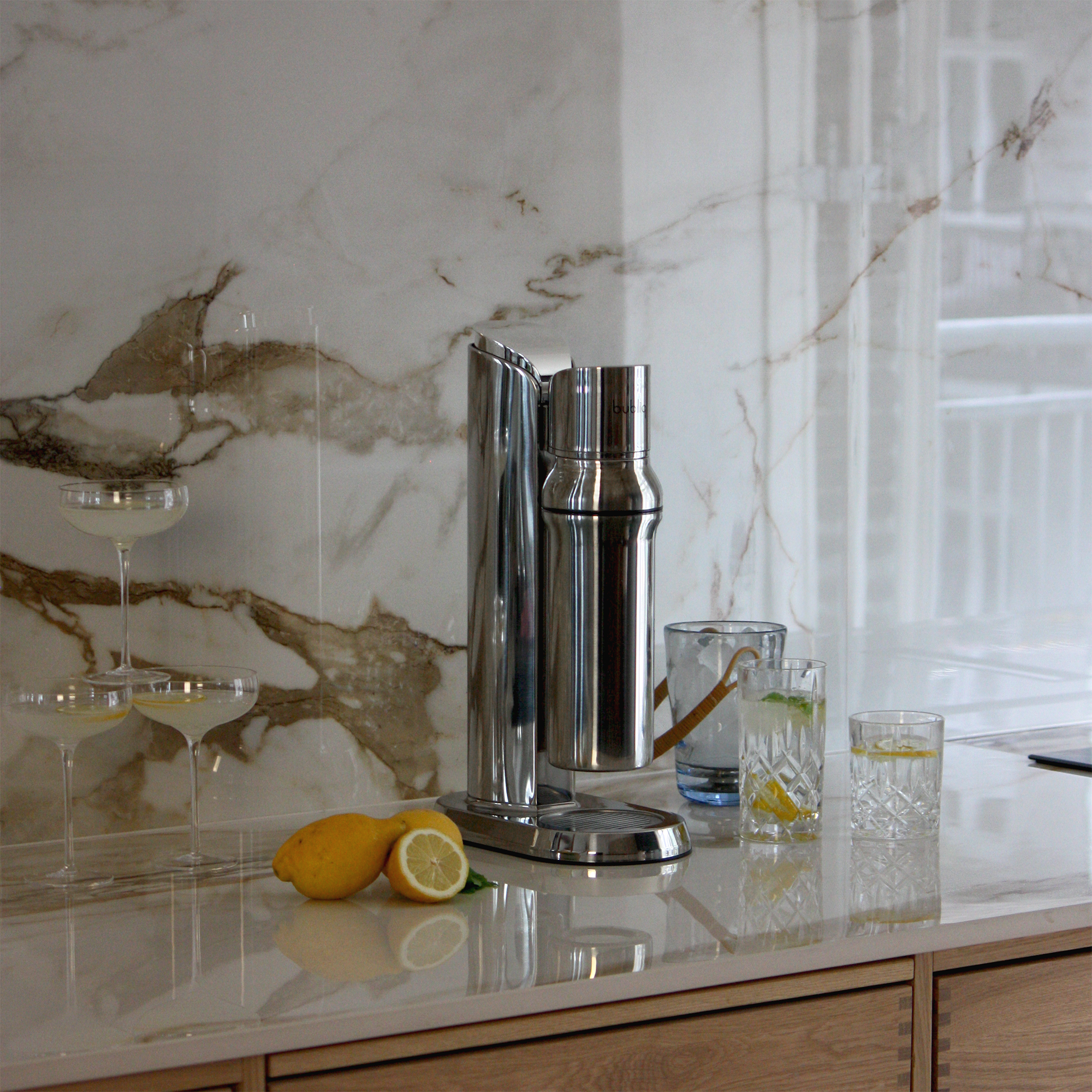 Bubliq glass carbonator - Steel - Sparkling water maker bubliq