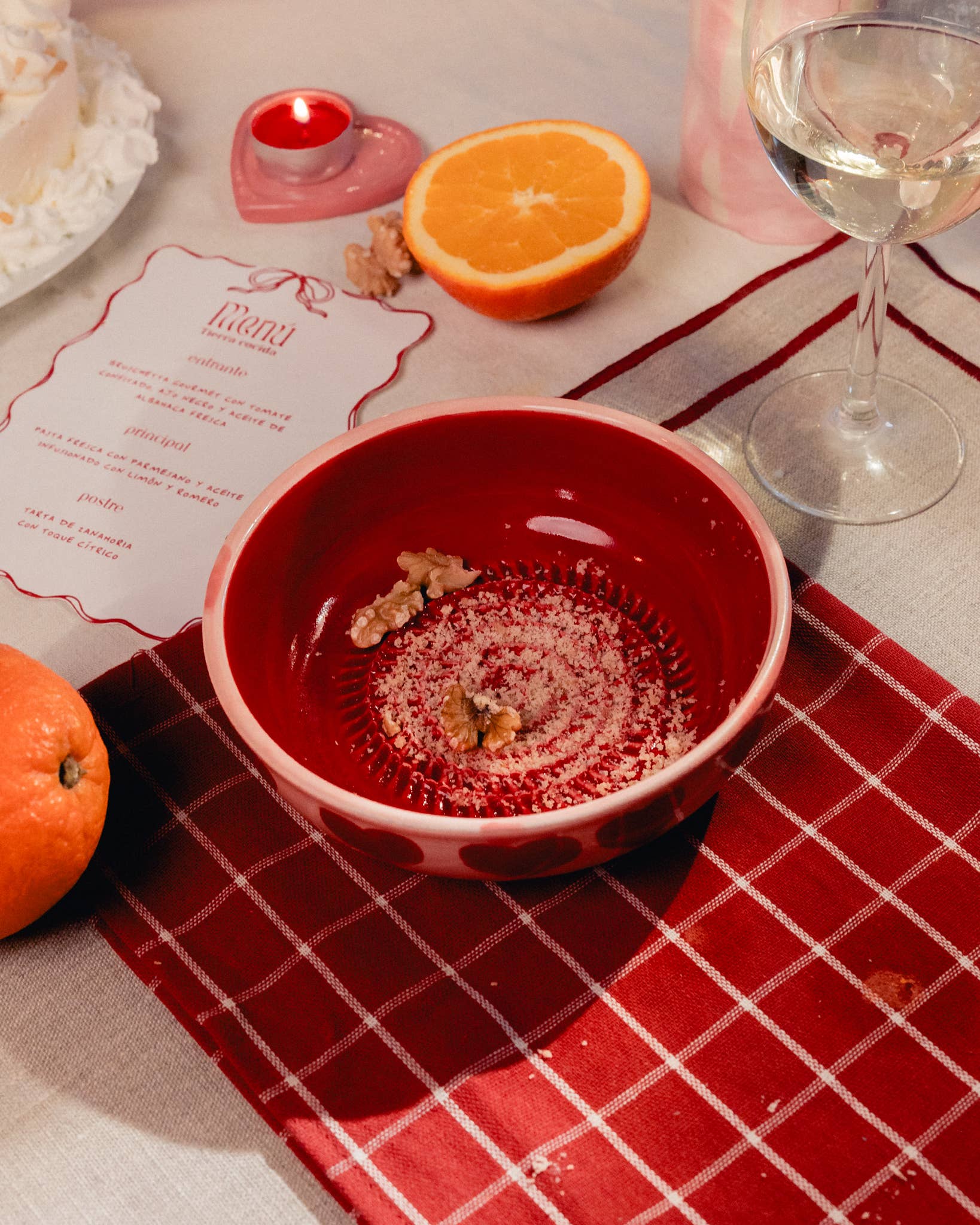 Vidutinio dydžio tarkos lėkštė, ispaniška rankų darbo keramika - Sweetheart