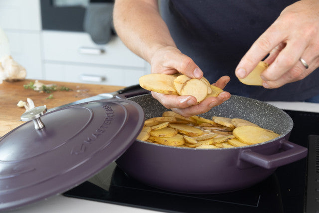 MasterClass 4L Violetinis Aliuminis Puodas, 28cm, 4L 28cm