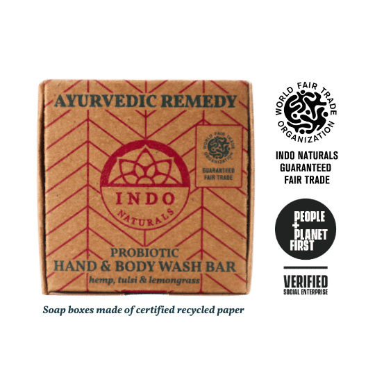 AJURVEDOS PRIEMONĖ: Kūno ir rankų prausiklis – probiotinis muilo gabalėlis