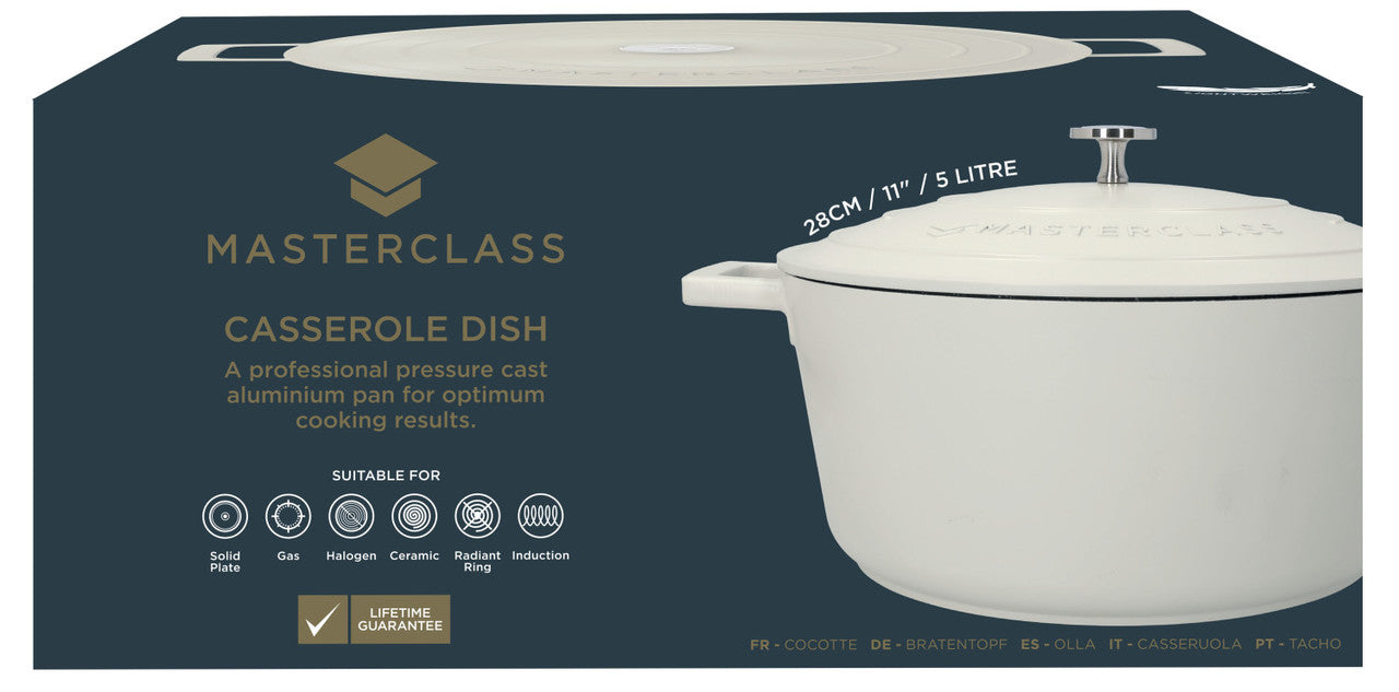MasterClass Cast Aluminium Casserole Dish, 5L, Kremas Beatos.lt