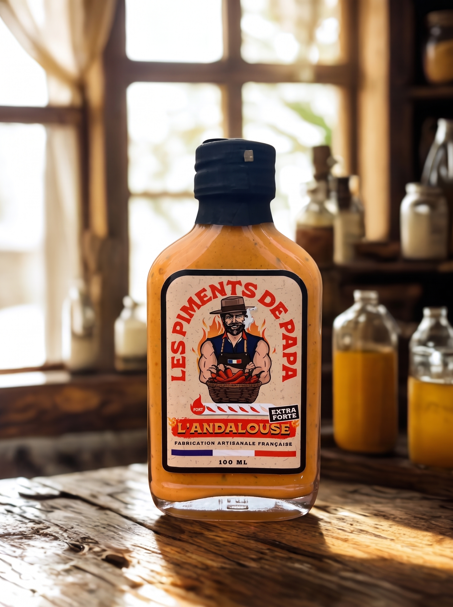 Aštrus padažas „L'Andalouse Extra Forte“, ribota serija - 100 ml | Les Piments de Papa Les Piments de Papa