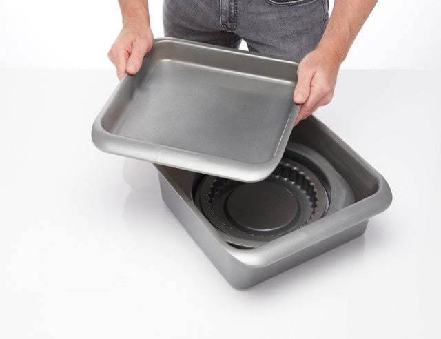 MasterClass Smart Space Stacking Seven Piece Non-Stick Roasting, Baking & Pastry Set