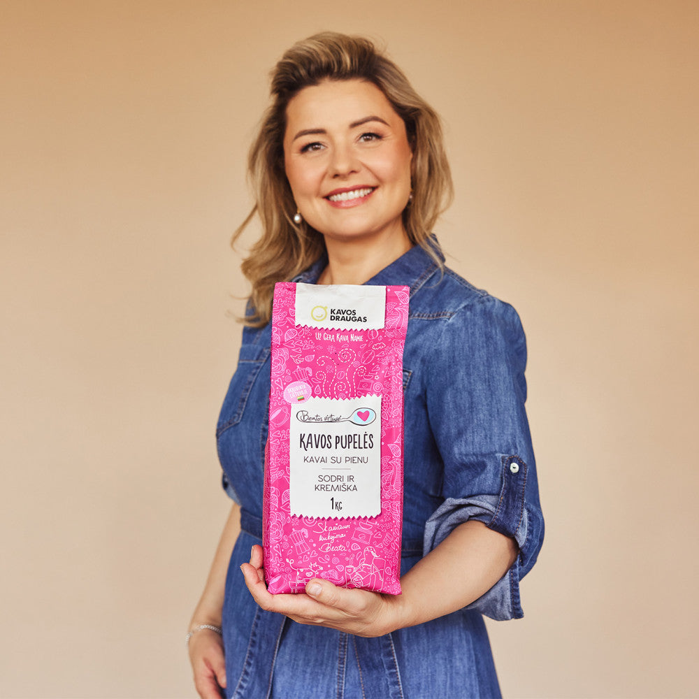 Kavos pupelės BEATOS VIRTUVĖ kavai su pienu, 1 kg