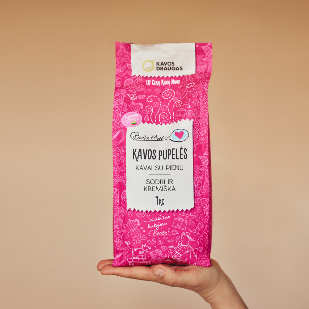 Kavos pupelės BEATOS VIRTUVĖ kavai su pienu, 1 kg