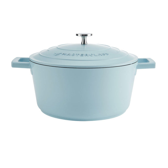 MasterClass Cast Aluminium Casserole Dish, 4L, Sky Blue