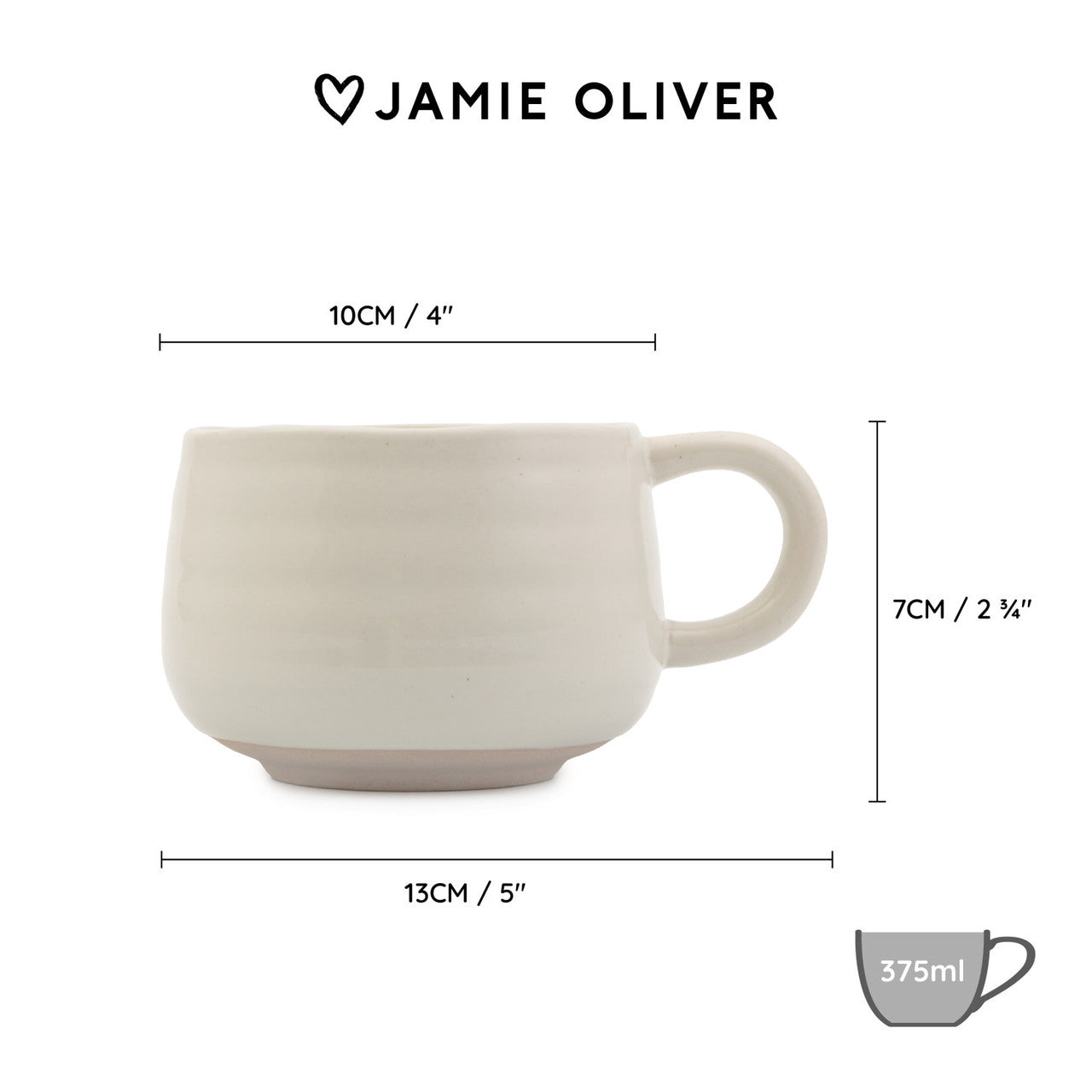 JAMIE OLVIER „Cosy Cuppa" puodelis, baltas
