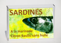 Sardinės su citrina ir baziliku, be aliejaus | CAPITAINE NAT – priekinis vaizdas | Beata Nicholson