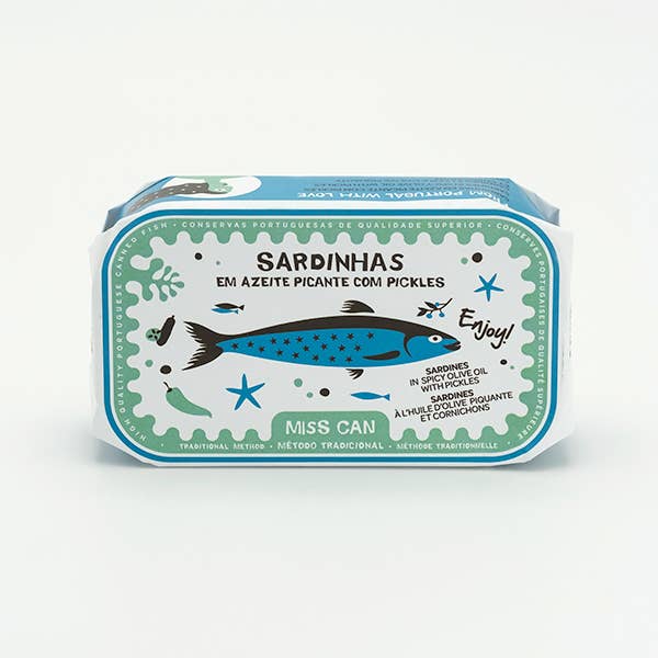 Sardines In Spicy Olive Oil With Pickles