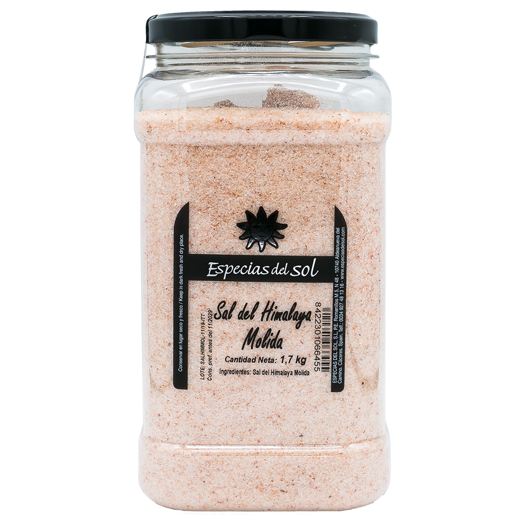 Himalajų rožinė druska didesniame maistiniam naudojimui skirtame inde – 1700 g.