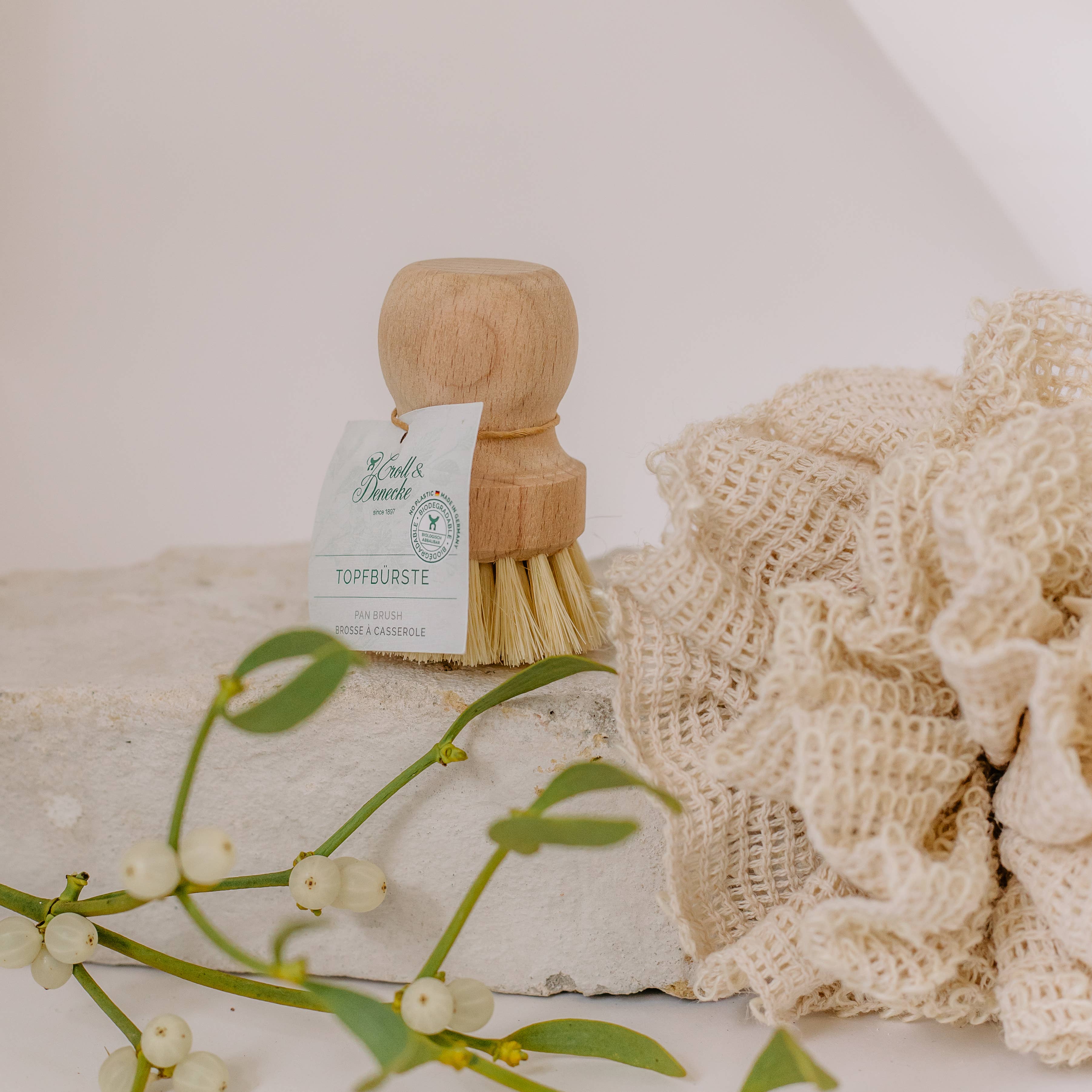 Natūralus indų plovimo šepetys