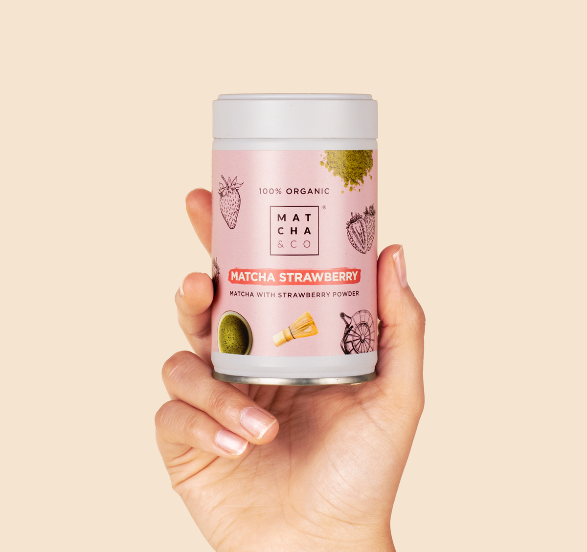 Ekologiška matcha su braškėmis, 80 g – 2 nuotrauka | Beata Nicholson
