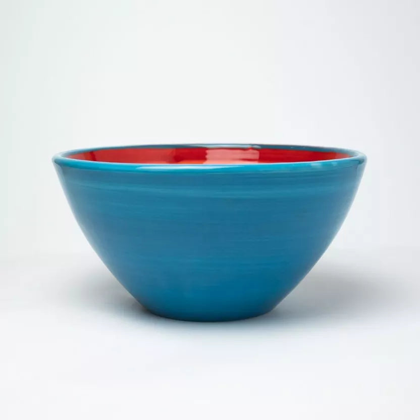Didelis keraminis salotų dubuo 1,5 l - Ø21 cm / Daugiaspalvis IRIS – galinis vaizdas | Beata Nicholson