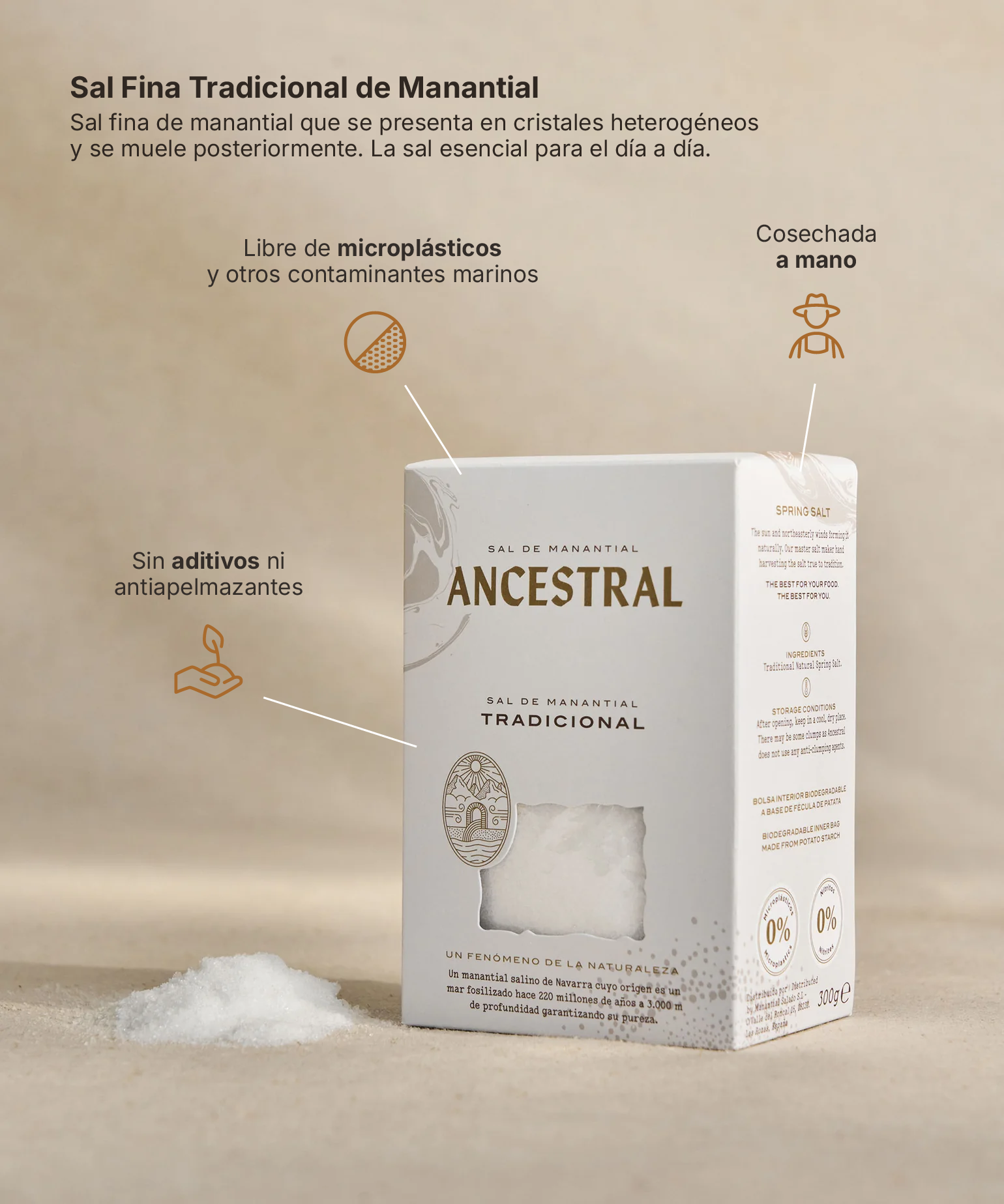 Traditional Spring Fine Salt Sal de manantial Ancestral